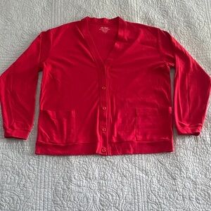 Women's Red Lightweight Cardigan